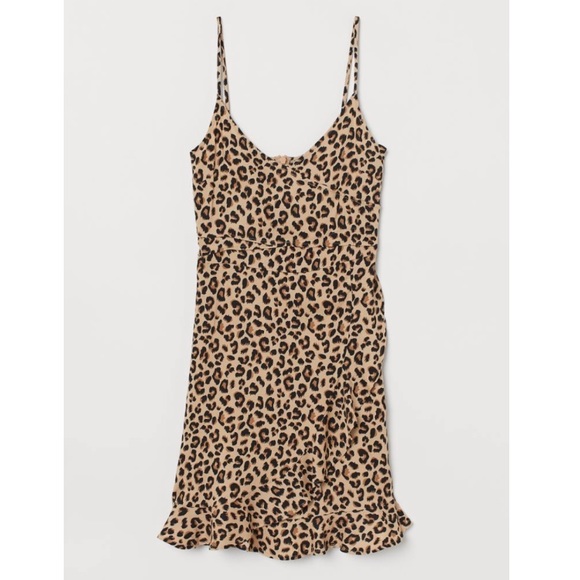 Mini Leopard Wrap Dress - Picture 1 of 4